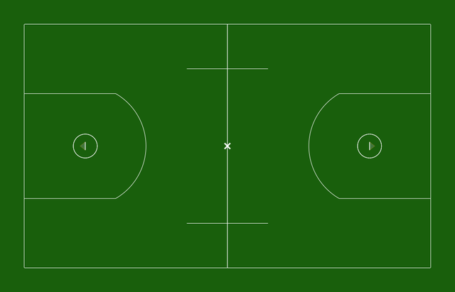 A lacrosse surface (PLLField) drawn by sportypy