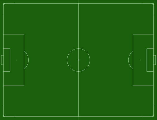 A soccer surface (FIFAPitch) drawn by sportypy